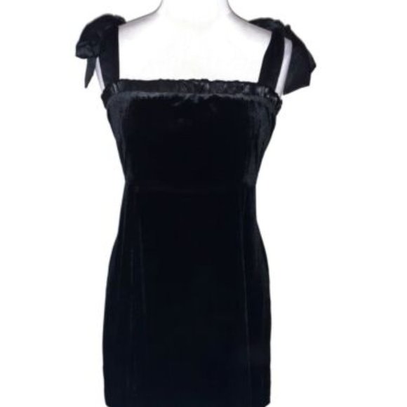 NWT DANIELLE BERNSTEIN VELVET SHORT MINI DRESS - Picture 2 of 3